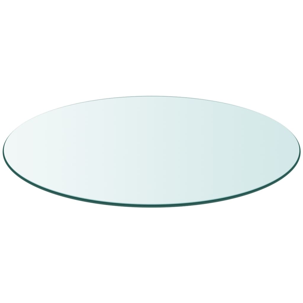 vidaXL Dessus de table ronde en verre trempé 900 mm