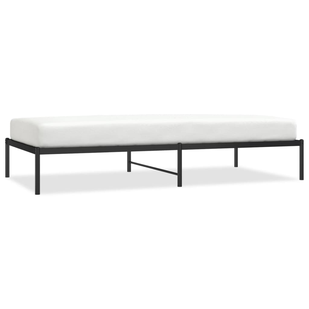 vidaXL Cadre de lit métal sans matelas noir 100x200 cm