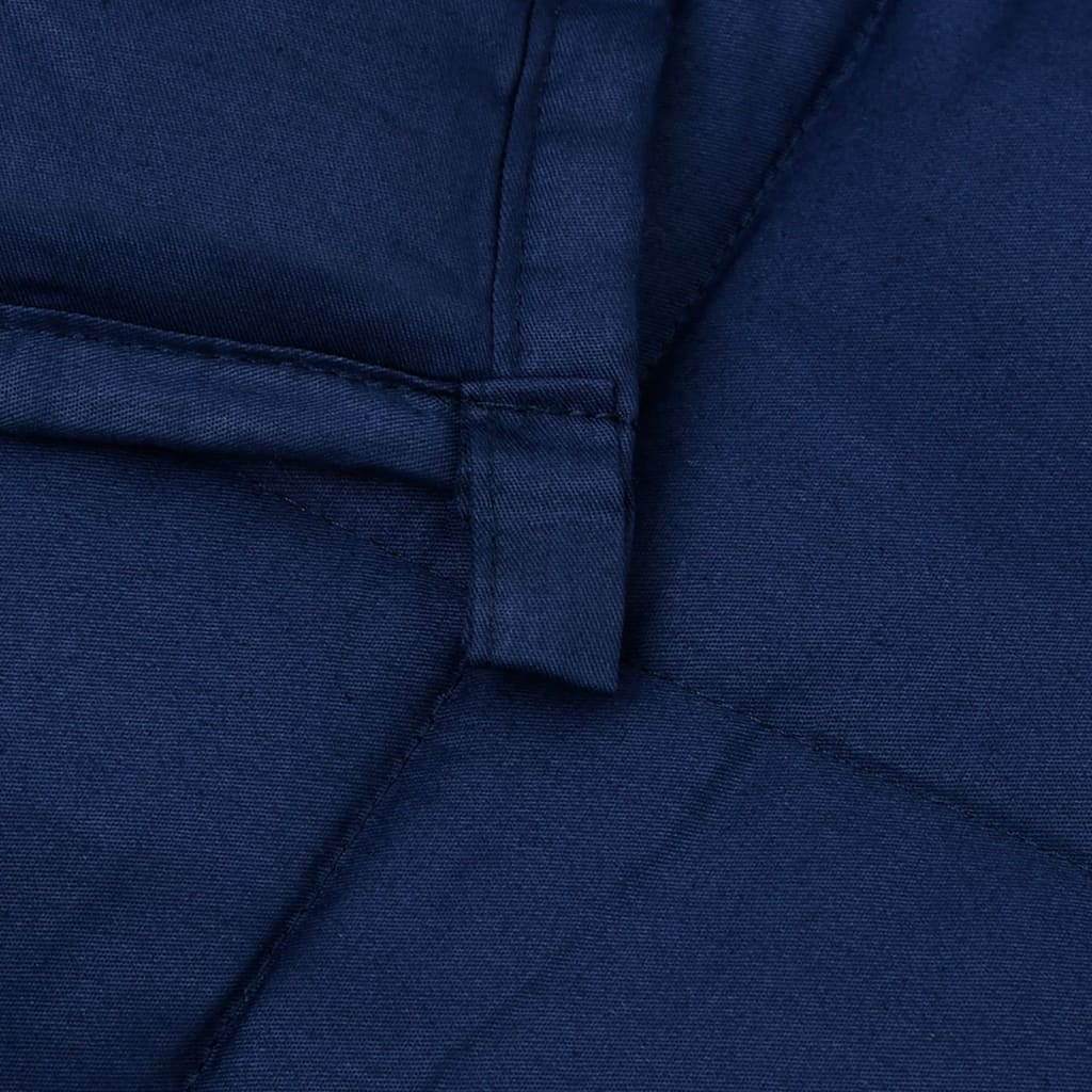 vidaXL Couverture lestée Bleu 138x200 cm 6 kg Tissu