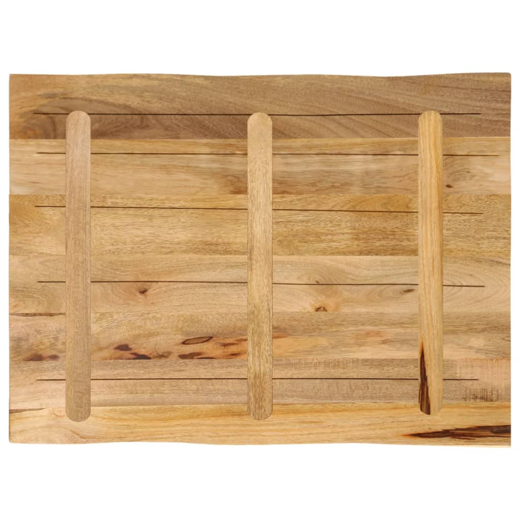 vidaXL Dessus de table bord vivant 90x60x3,8 cm bois de manguier brut