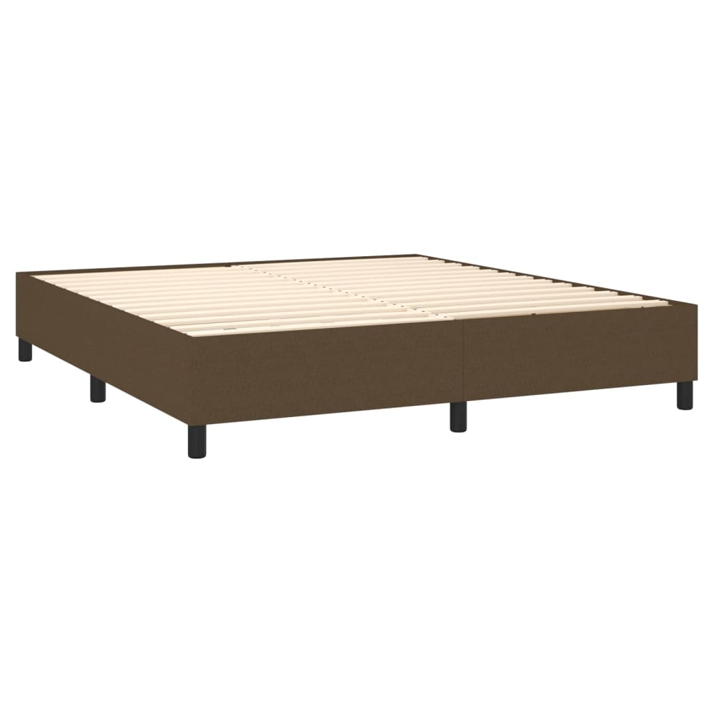 vidaXL Sommier à lattes de lit avec matelas Marron foncé 180x200 cm