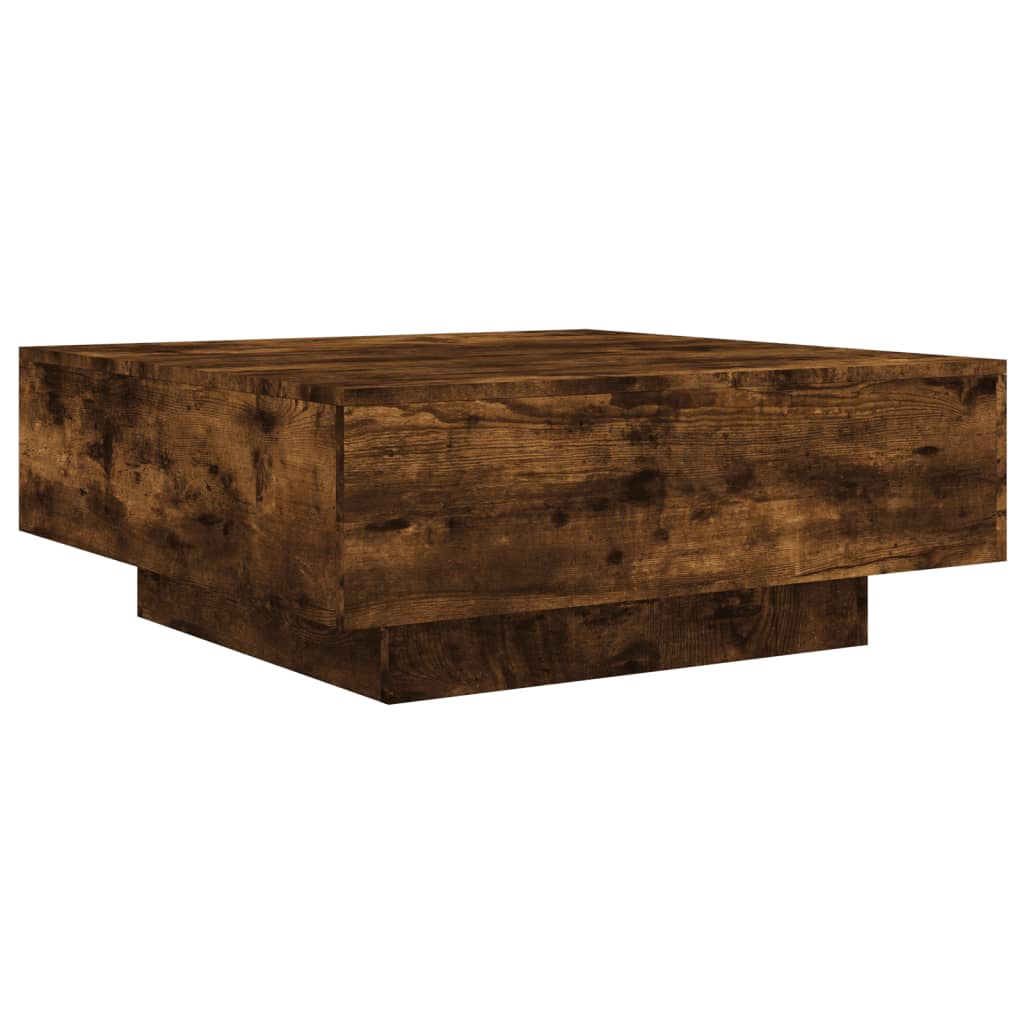 vidaXL Table basse chêne fumé 80x80x31 cm bois d'ingénierie