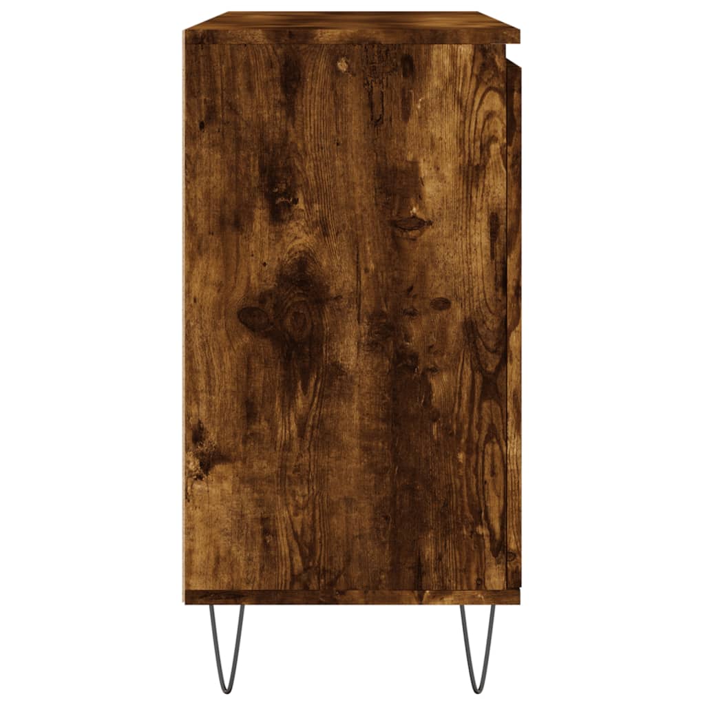 vidaXL Buffet chêne fumé 104x35x70 cm bois d'ingénierie