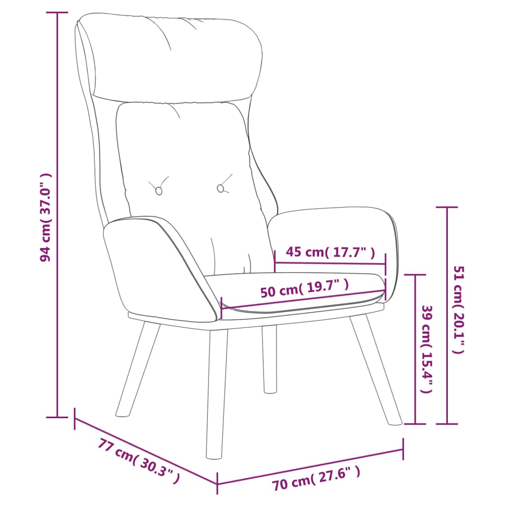 vidaXL Chaise de relaxation Gris clair Tissu