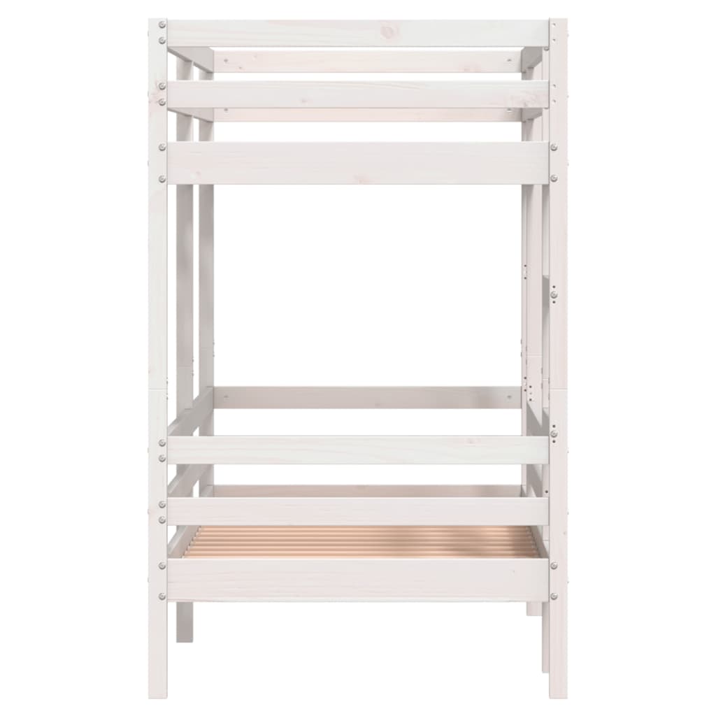 vidaXL Lit superposé Blanc 75x190 cm Bois de pin massif