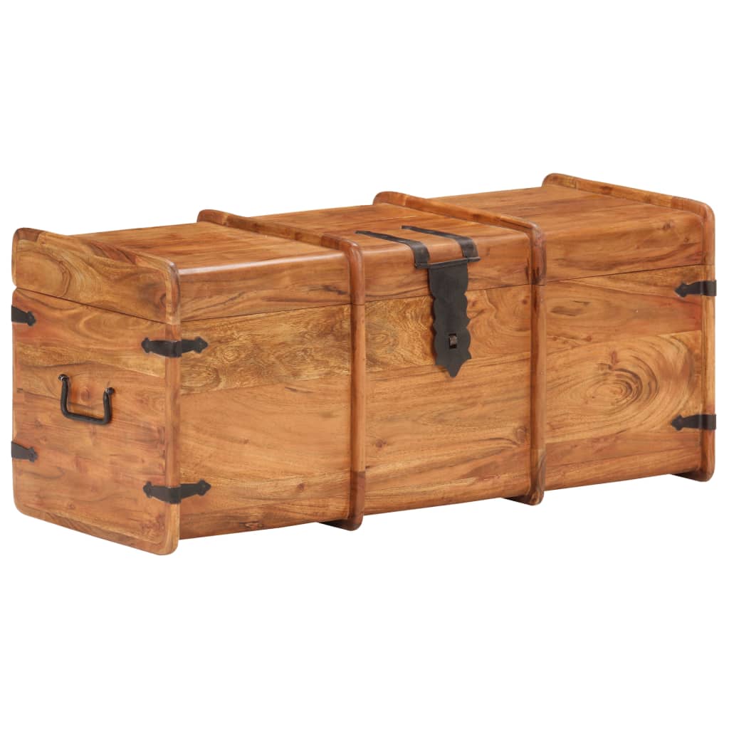 vidaXL Coffre de rangement 90x40x40 cm Bois d'acacia solide