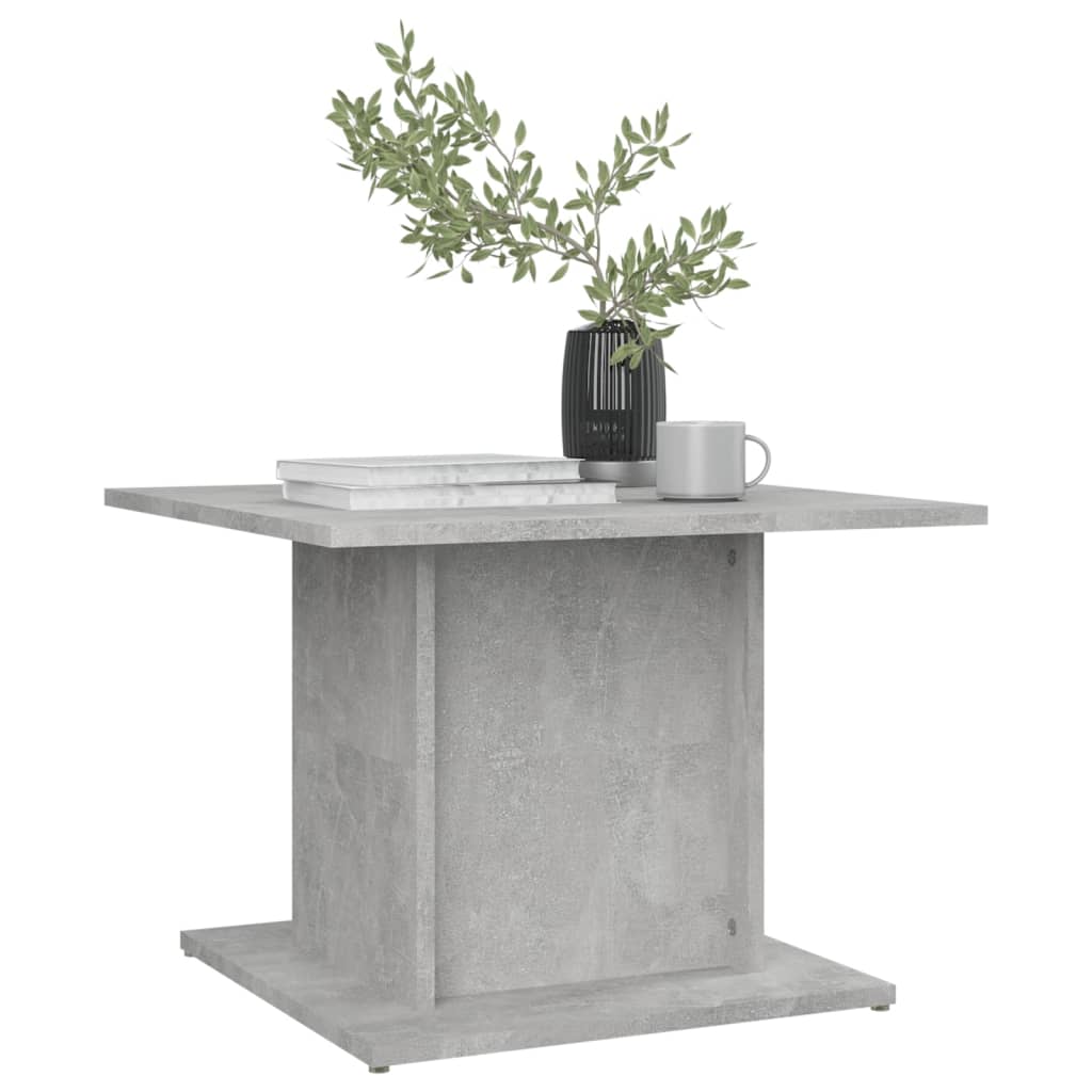 vidaXL Table basse gris béton 55,5x55,5x40 cm bois d'ingénierie