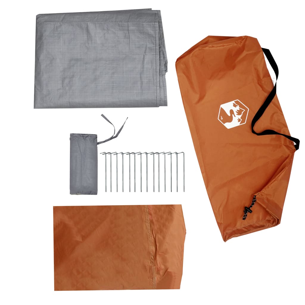 vidaXL Tente de camping tipi 1 personne orange imperméable