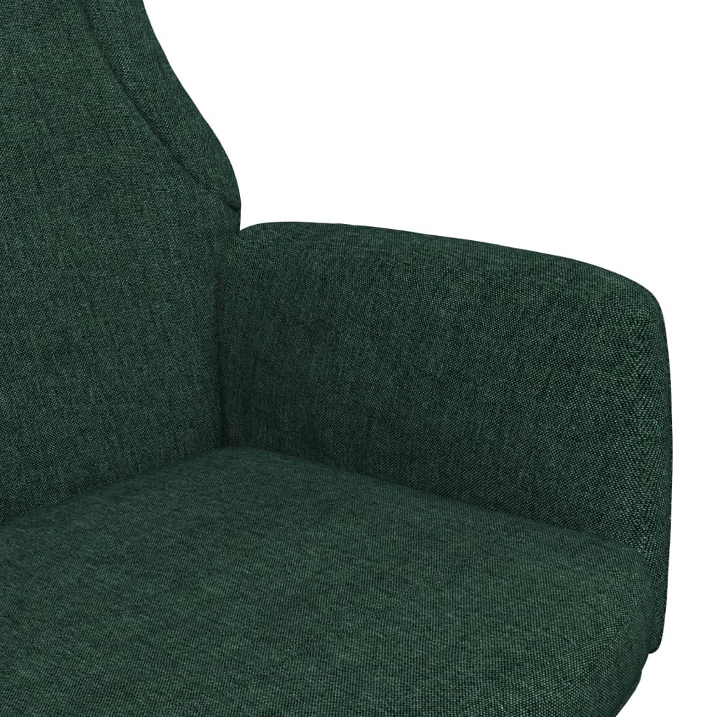 vidaXL Chaise de relaxation Vert foncé Tissu