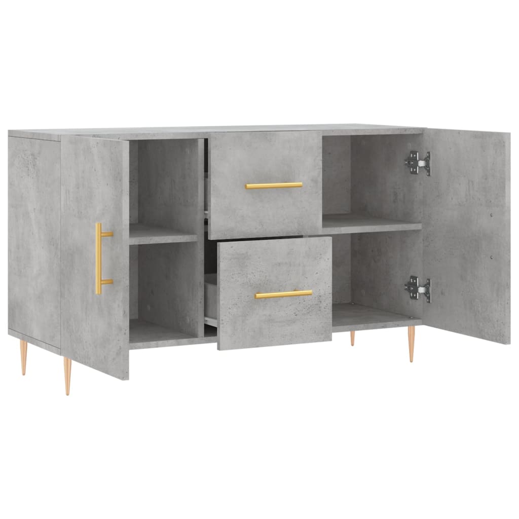 vidaXL Buffet gris béton 100x36x60 cm bois d'ingénierie