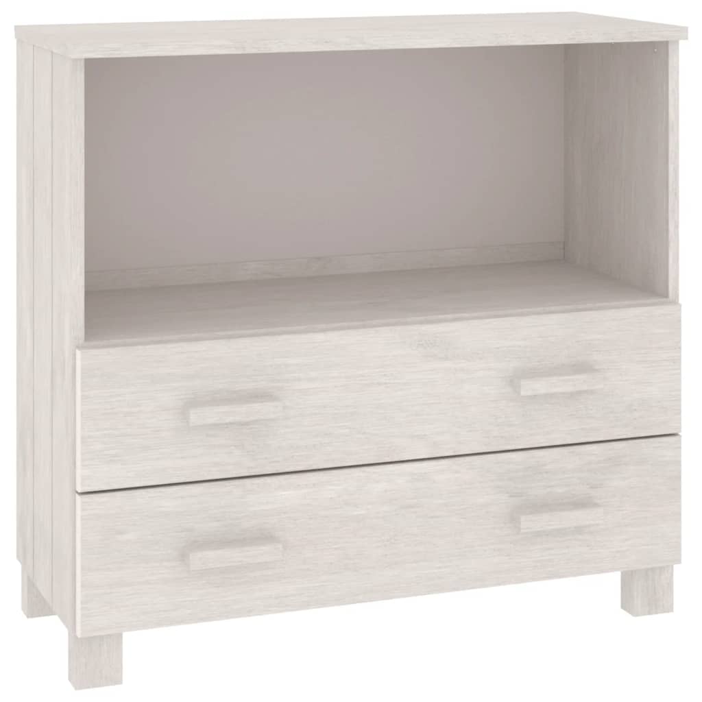 vidaXL Buffet HAMAR Blanc 85x35x80 cm Bois massif de pin