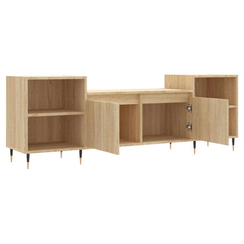 vidaXL Meuble TV Chêne sonoma 160x35x55 cm Bois d'ingénierie