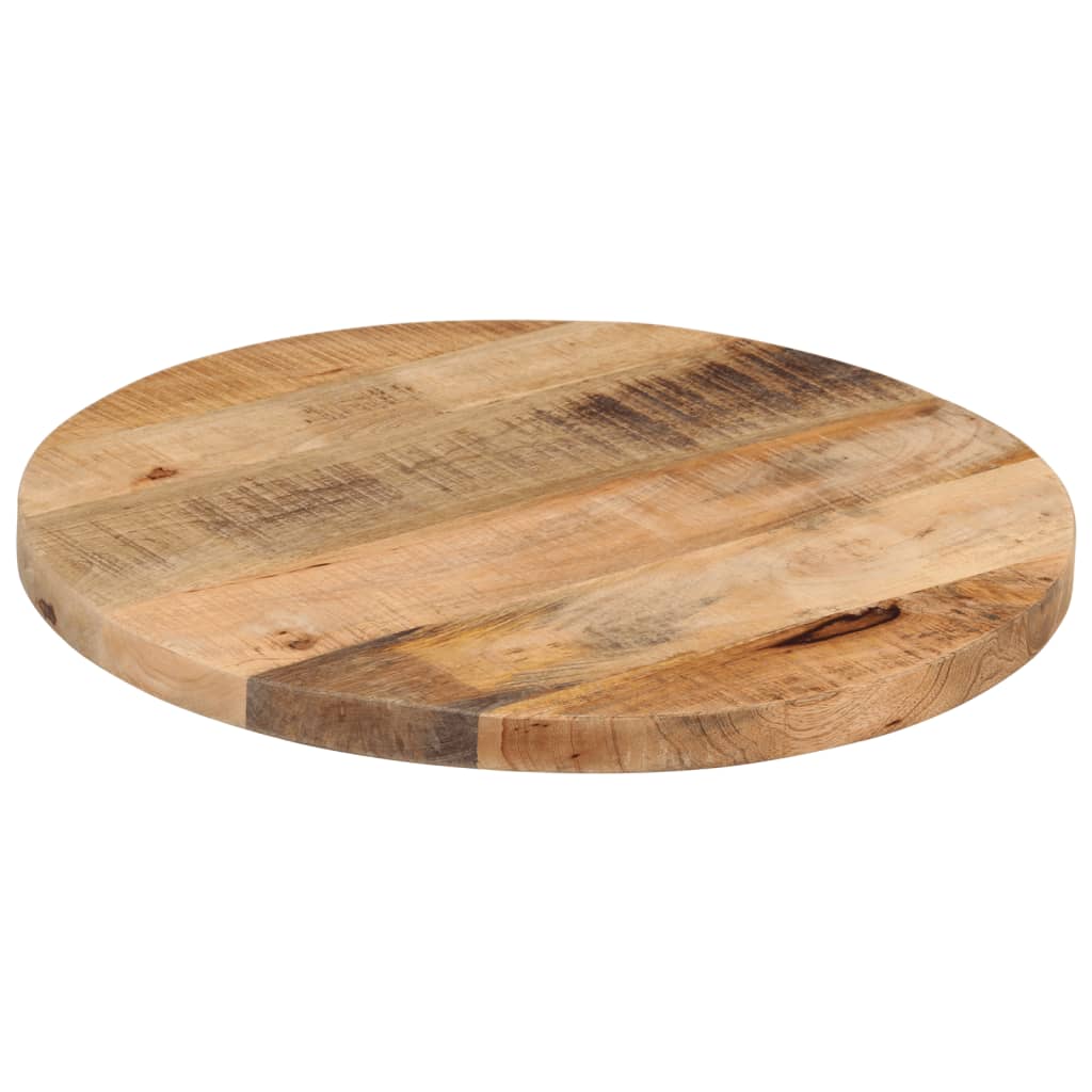 vidaXL Dessus de table Ø 40x2,5 cm rond bois massif de manguier brut