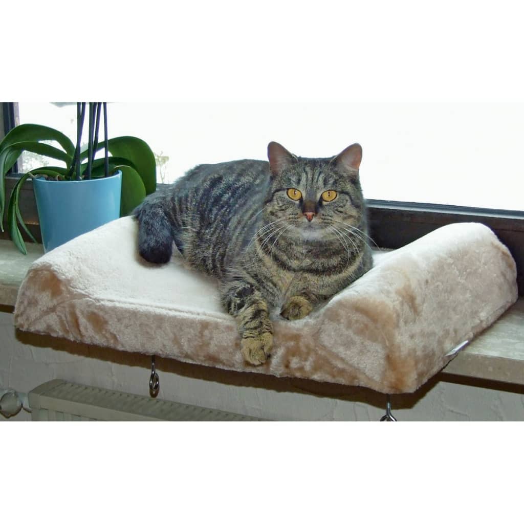 Kerbl Lit de rebord de fenêtre pour chats Beige 36 x 56 cm 82656