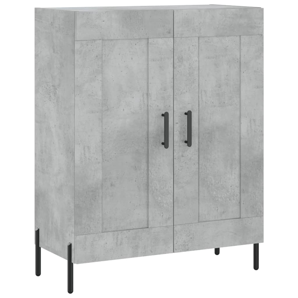 vidaXL Buffet haut Gris béton 69,5x34x180 cm Bois d'ingénierie