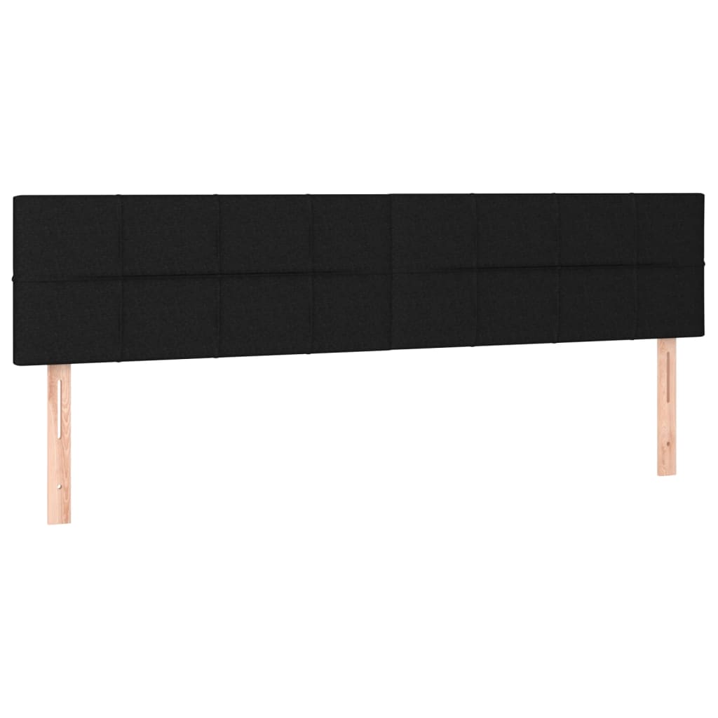 vidaXL Têtes de lit 2 pcs Noir 80x5x78/88 cm Tissu