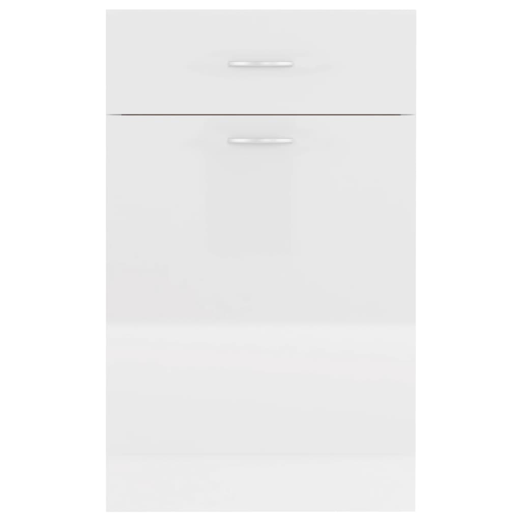 vidaXL Armoire de plancher Blanc brillant 50x46x81,5 cm Aggloméré