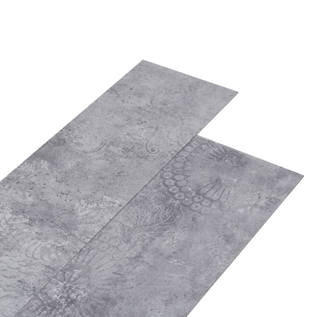 vidaXL Planches de plancher PVC 4,46 m² 3 mm Autoadhésif Gris ciment