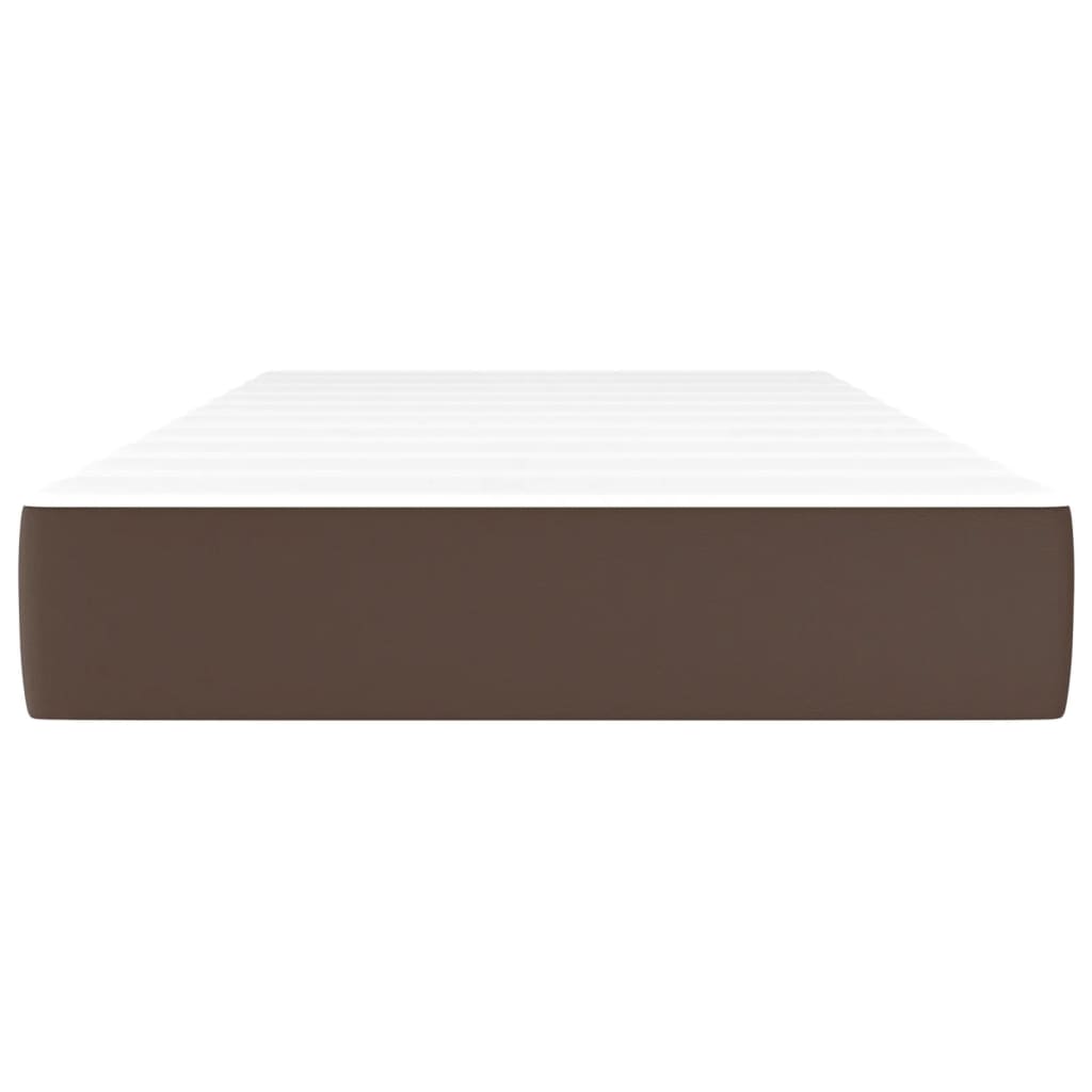 vidaXL Matelas de lit à ressorts ensachés Marron 90x200x20 cm