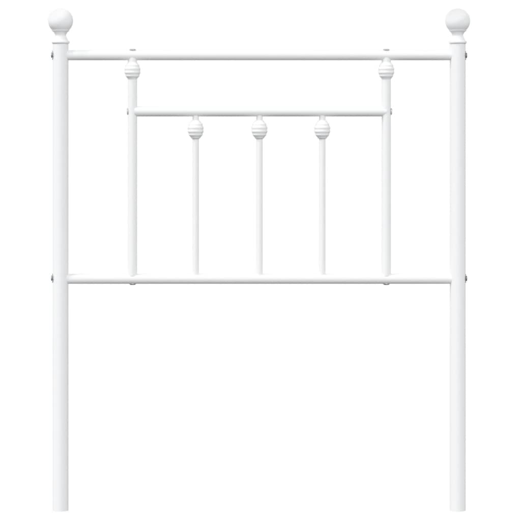 vidaXL Tête de lit métal blanc 75 cm