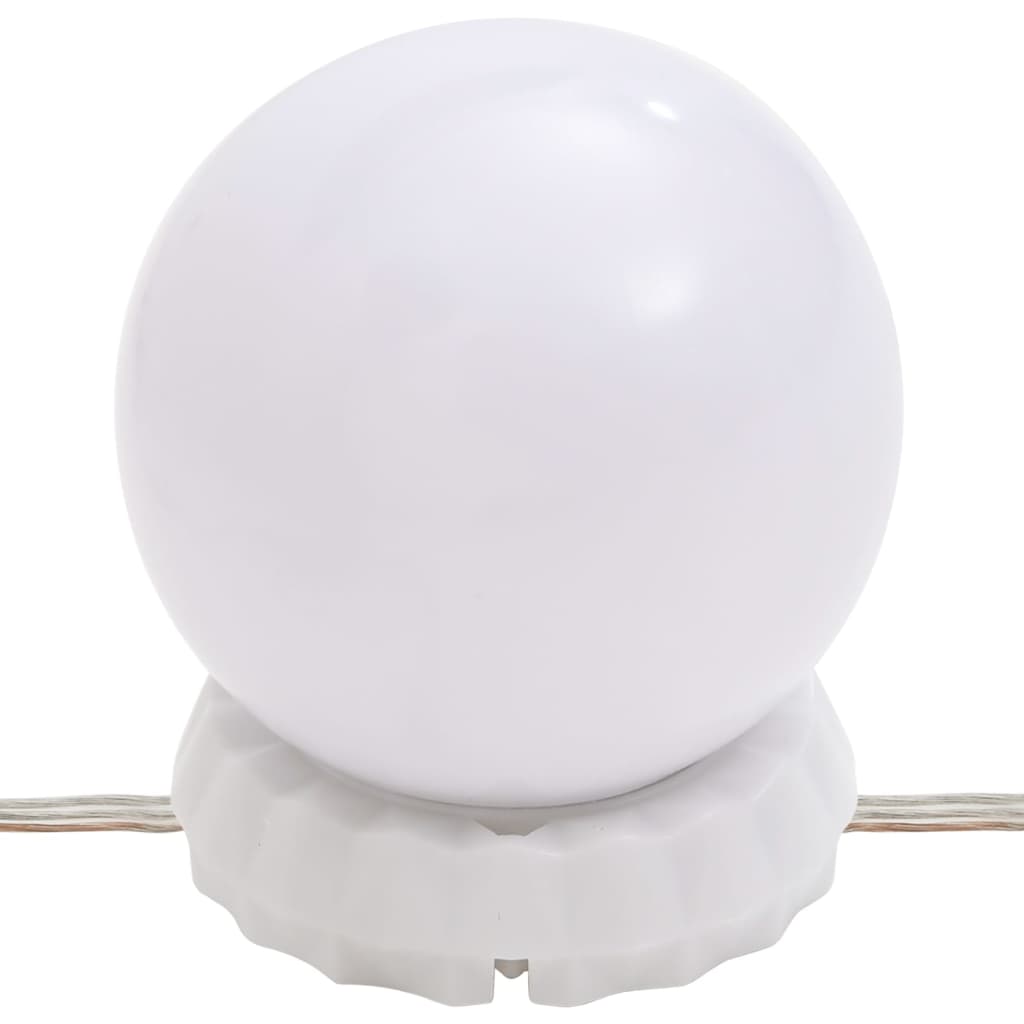 vidaXL Coiffeuse avec LED Blanc 95x50x133,5 cm Bois de pin massif