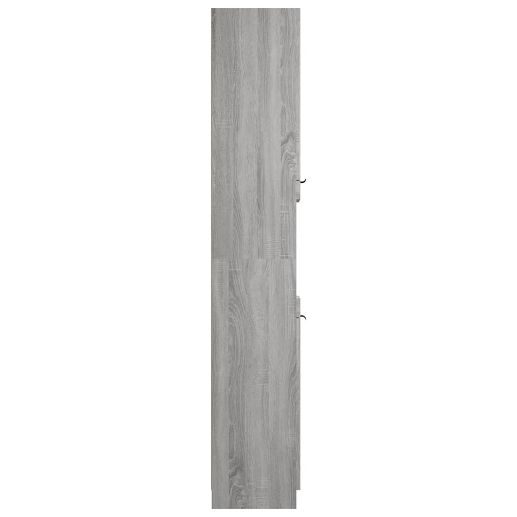 vidaXL Armoire de bain Sonoma gris 32x34x188,5 cm Bois d'ingénierie