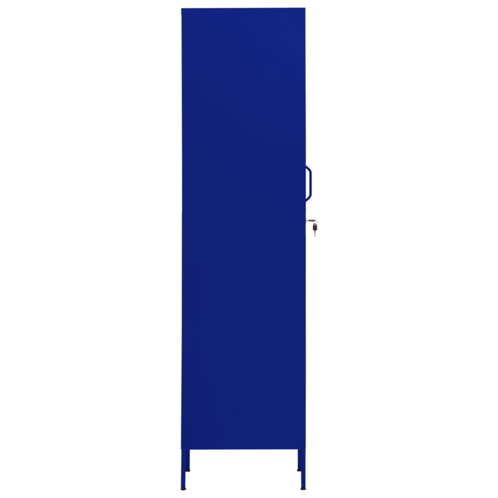 vidaXL Armoire à casiers Bleu marine 35x46x180 cm Acier