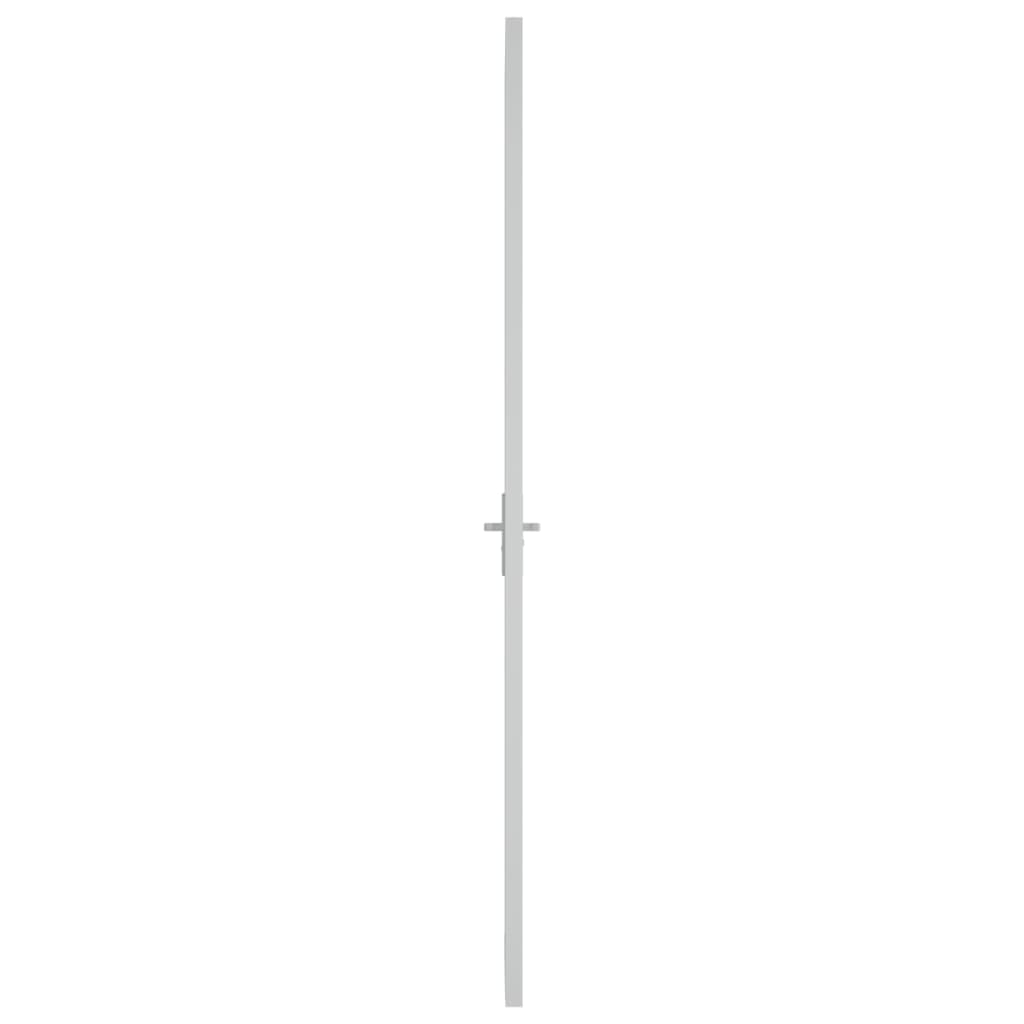 vidaXL Porte intérieure 76x201,5 cm Blanc Verre ESG et aluminium