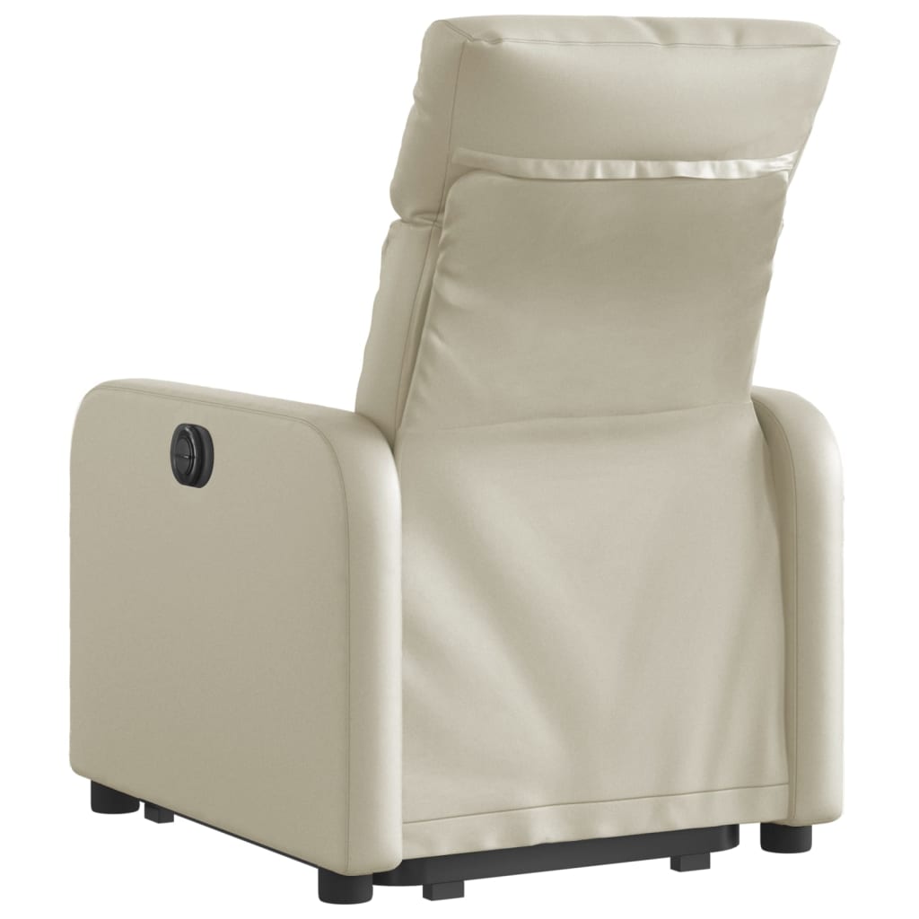 vidaXL Fauteuil inclinable Crème Similicuir