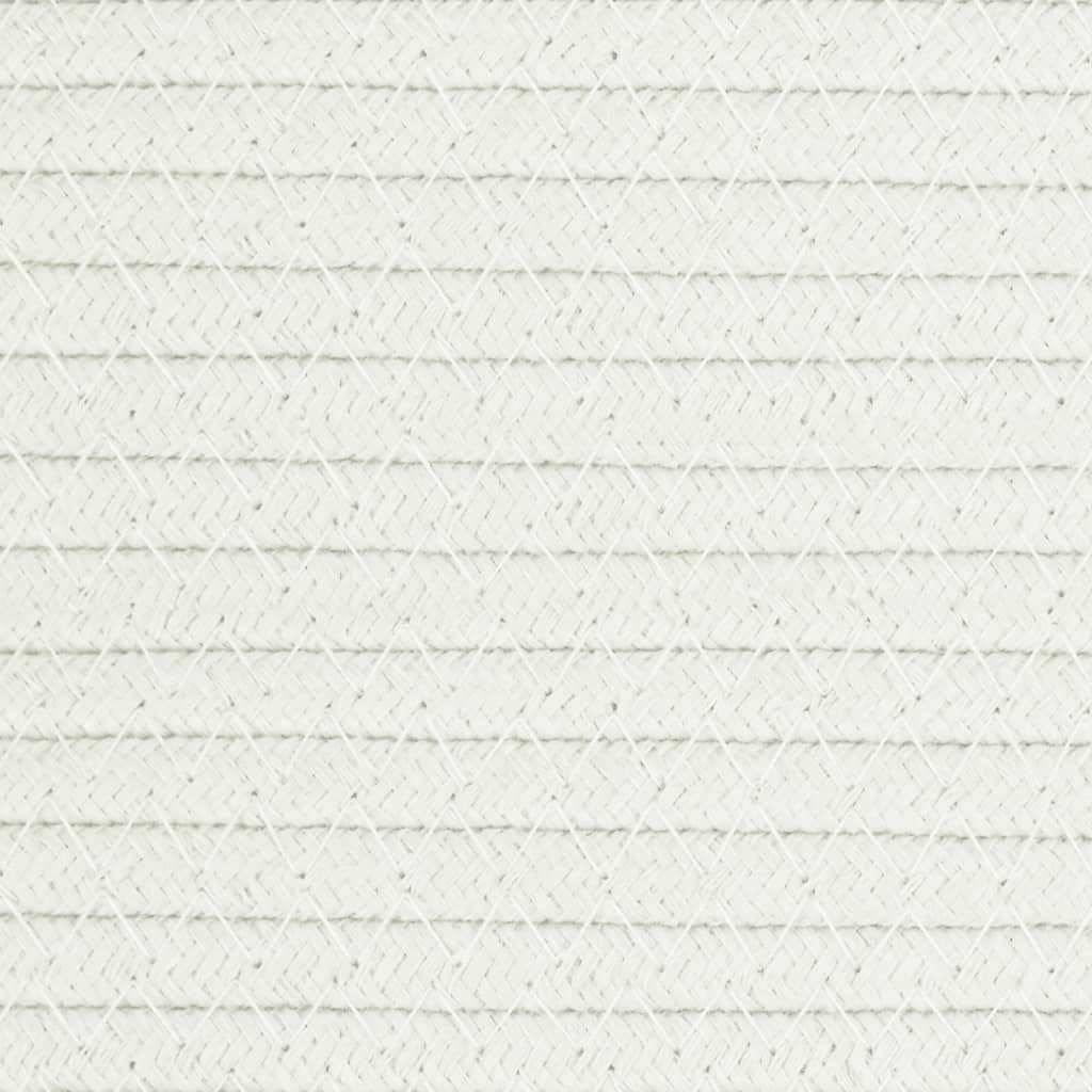 vidaXL Panier de rangement gris et blanc Ø43x38 cm coton