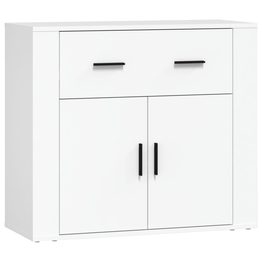 vidaXL Buffets 3 pcs Blanc Bois d'ingénierie