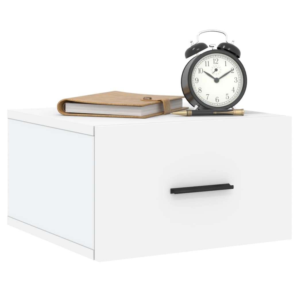 vidaXL Tables de chevet murales 2 pcs blanc 35x35x20 cm