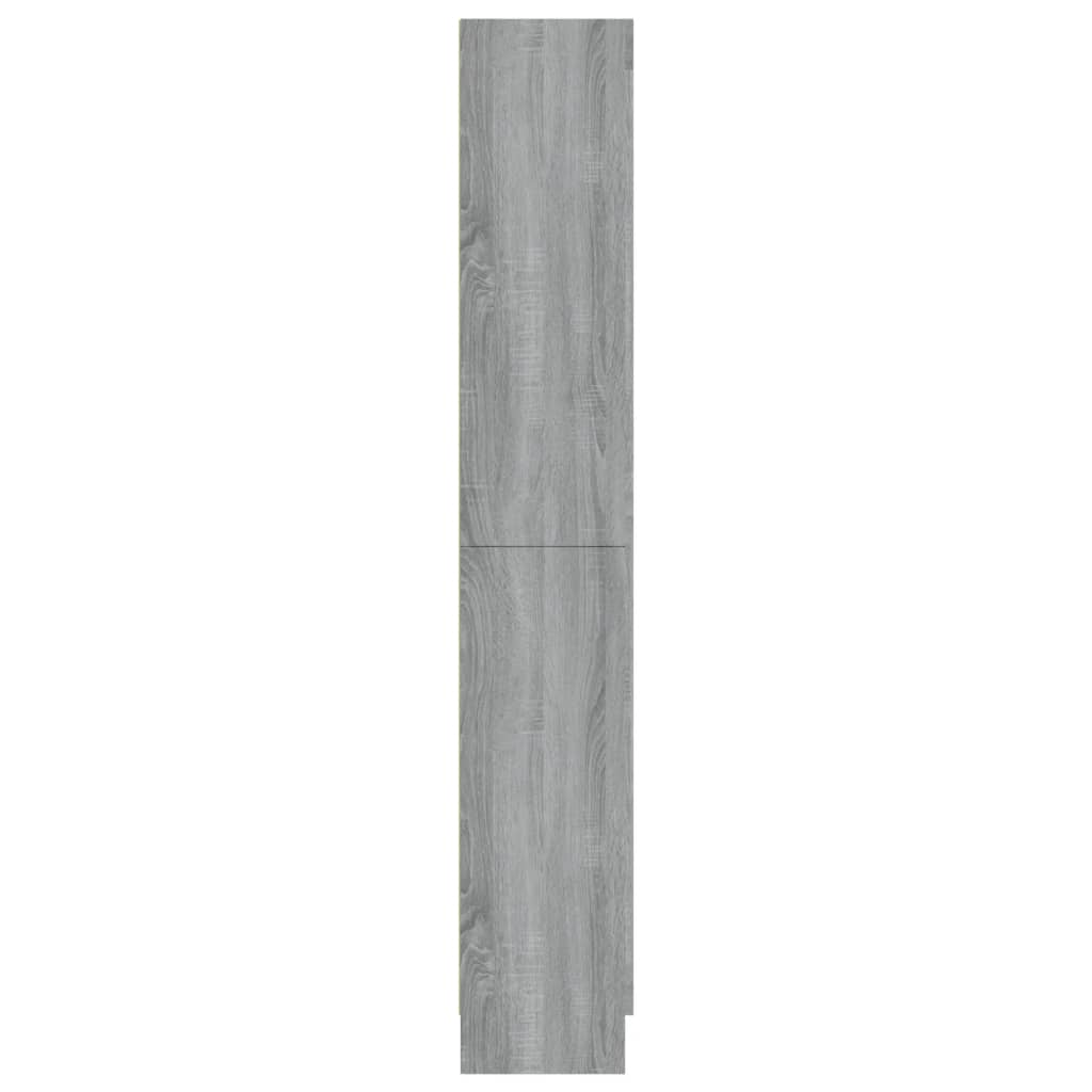 vidaXL Armoire à vitrine Sonoma gris 82,5x30,5x185,5cm Bois ingénierie