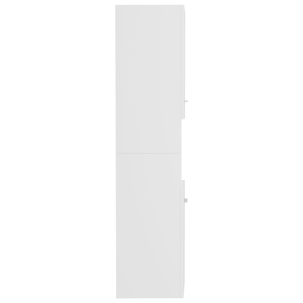 vidaXL Armoire de salle de bain Blanc 30x30x130 cm Bois d’ingénierie