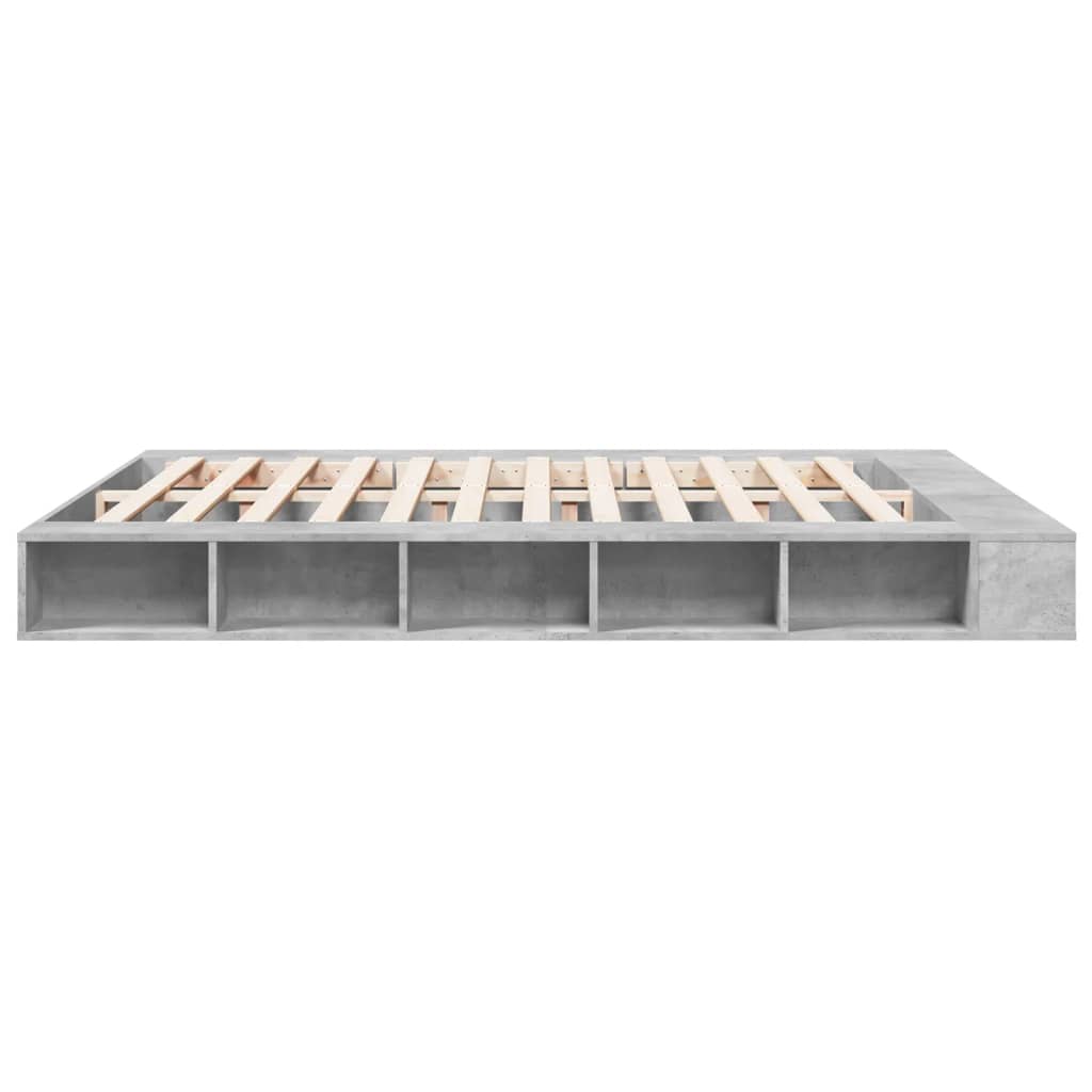 vidaXL Cadre de lit sans matelas gris béton 180x200 cm