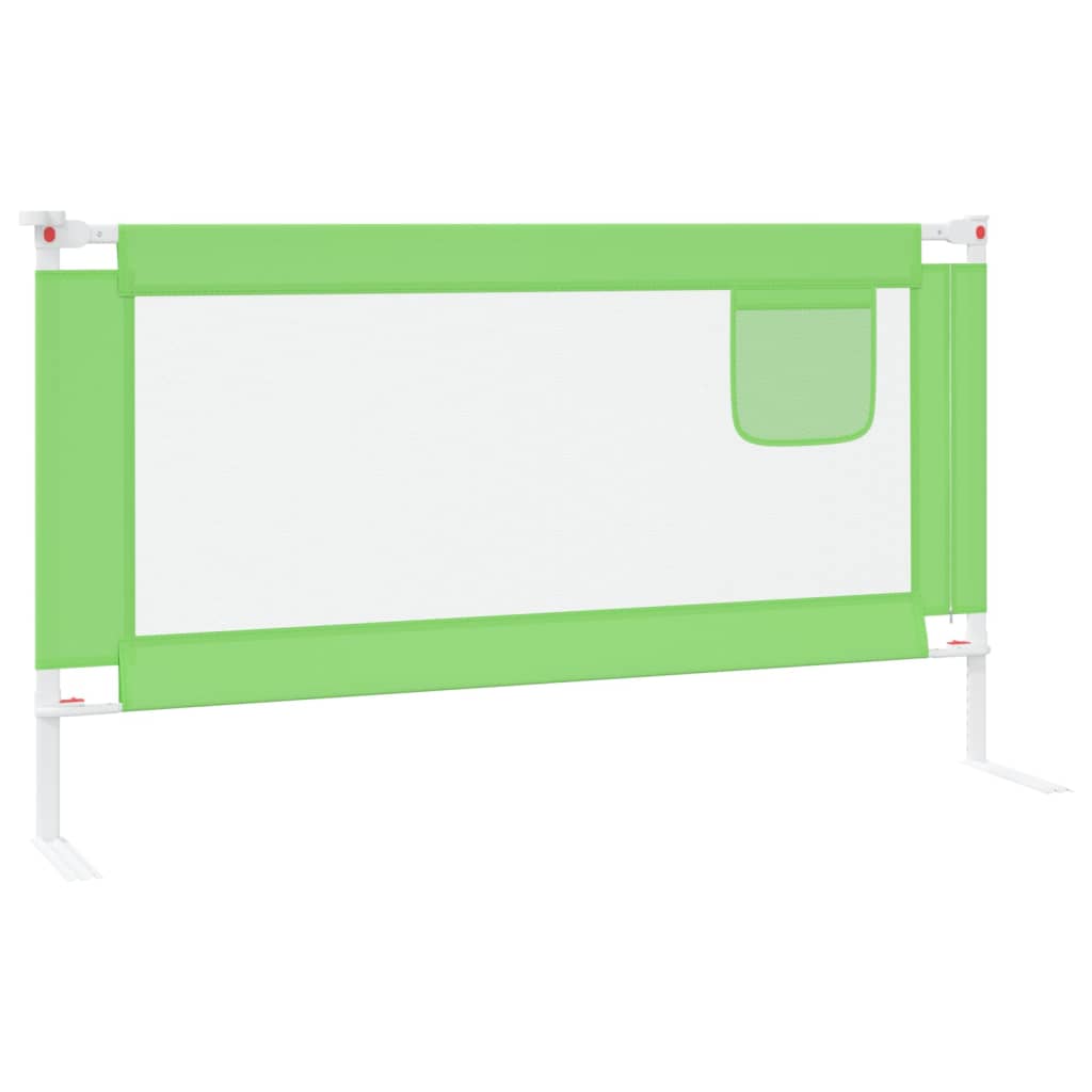 vidaXL Barrière de sécurité de lit d'enfant Vert 150x25 cm Tissu