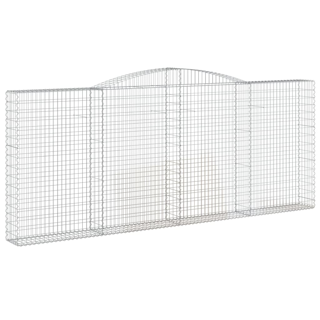 vidaXL Paniers à gabions arqués 6 pcs 400x30x160/180 cm Fer galvanisé