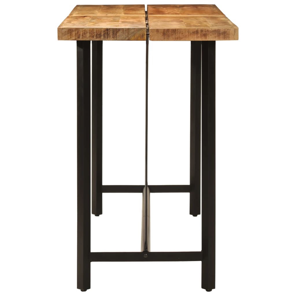 vidaXL Table de bar 180x70x107 cm bois massif de manguier et fer