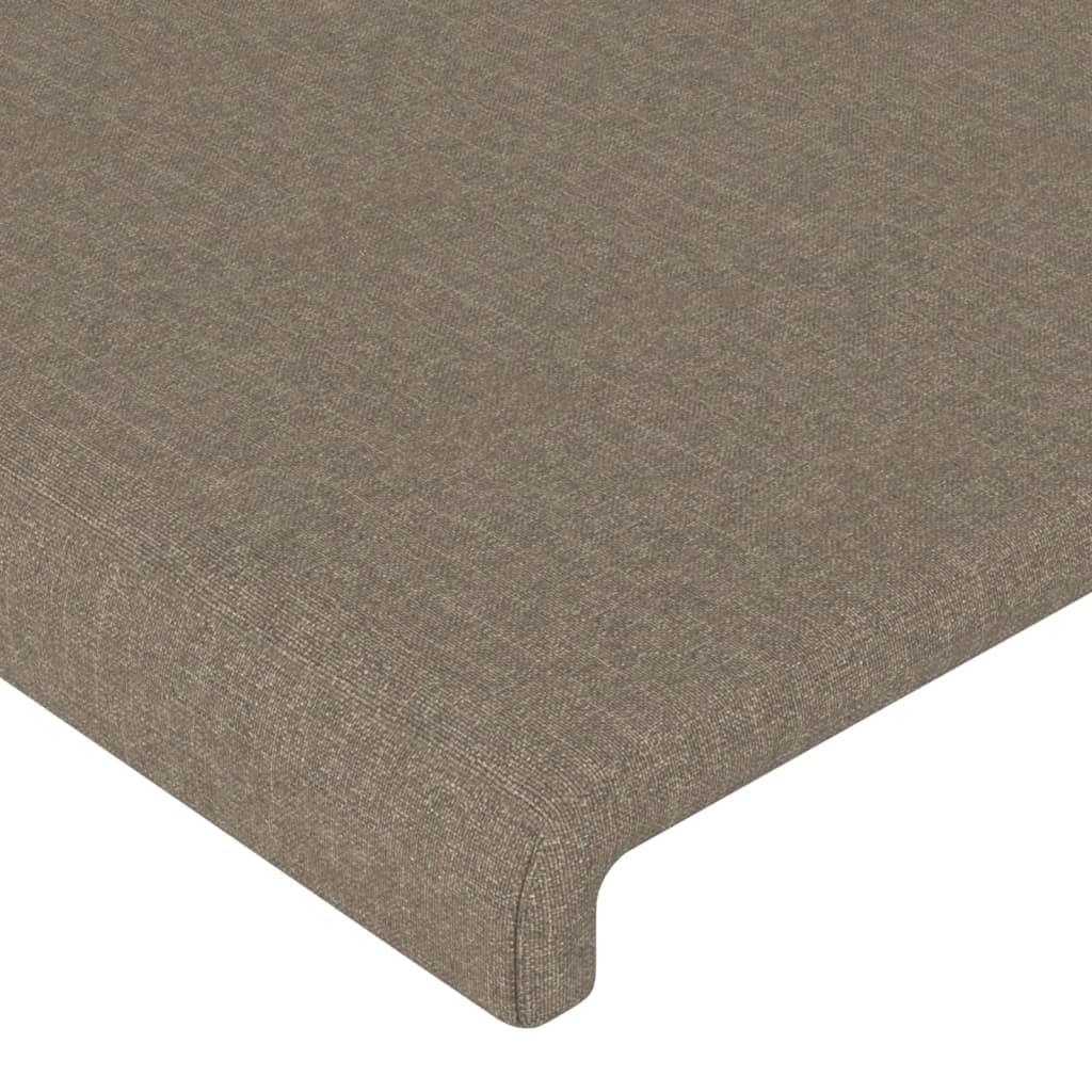 vidaXL Tête de lit à LED Taupe 100x5x118/128 cm Tissu