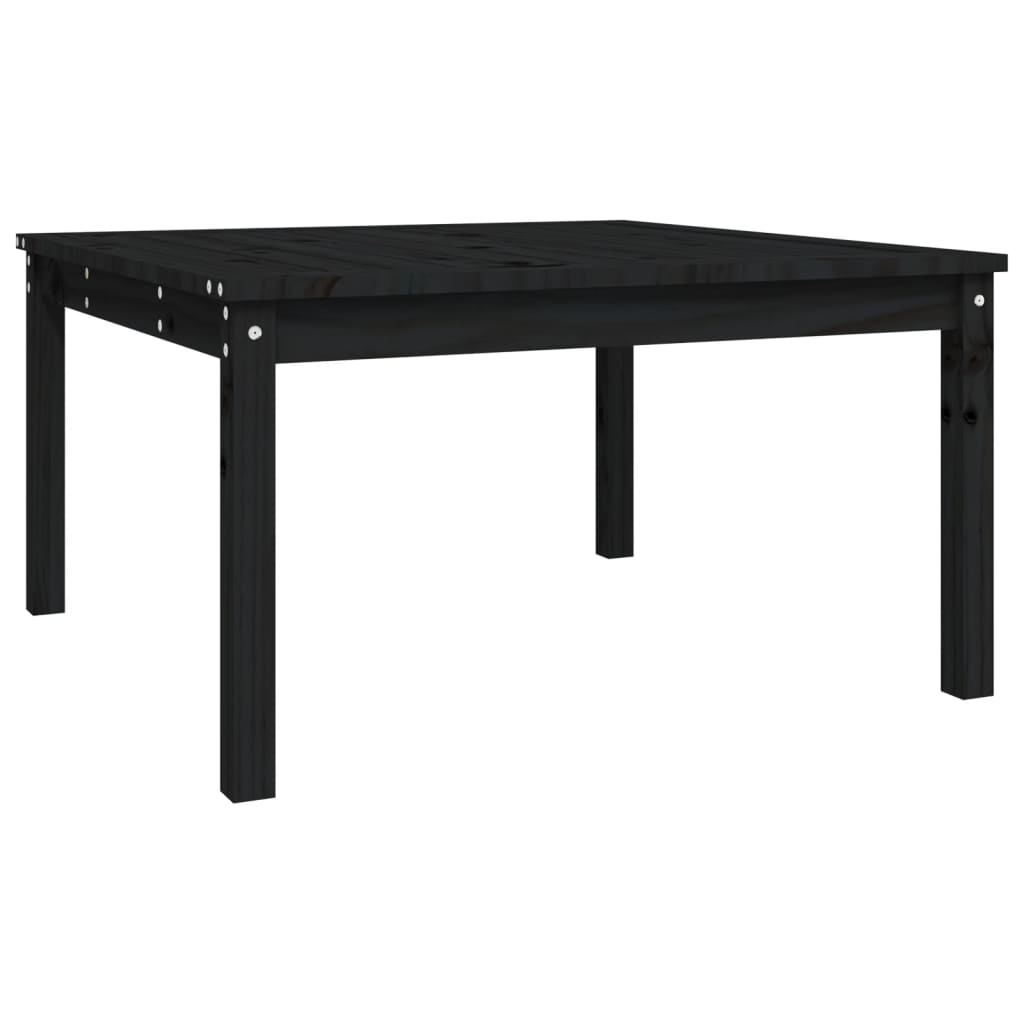 vidaXL Table de jardin noir 82,5x82,5x45 cm bois massif de pin