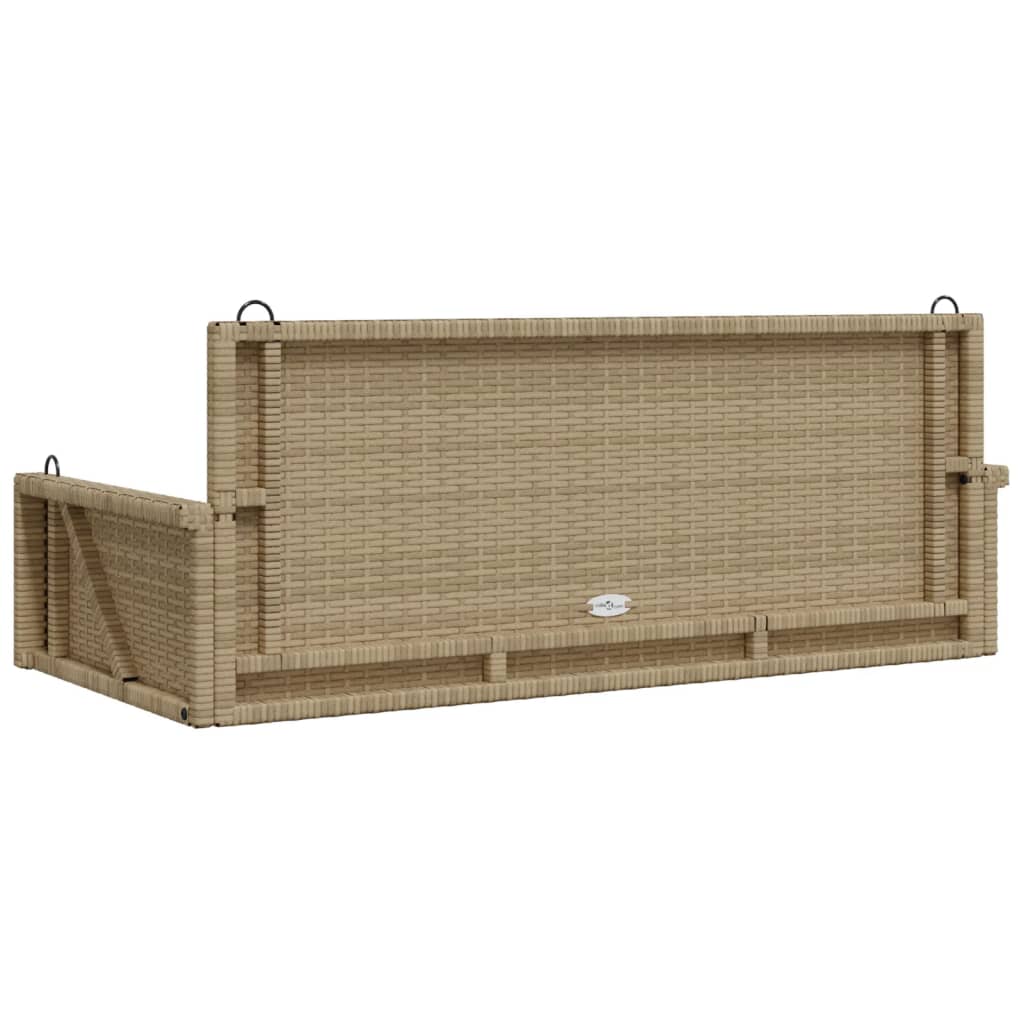 vidaXL Balancelle beige 119x56x48 cm résine tressée