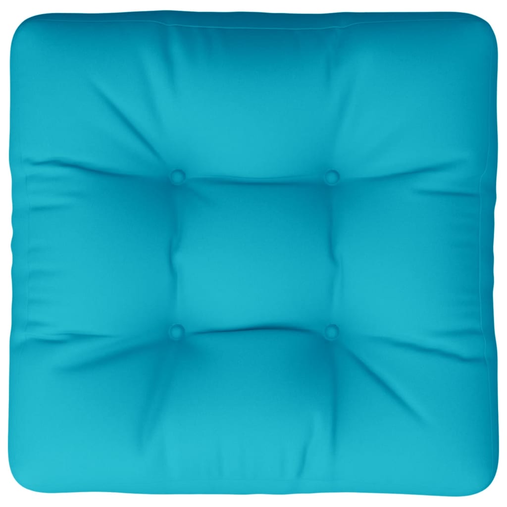 vidaXL Coussin de palette turquoise 50x50x12 cm tissu