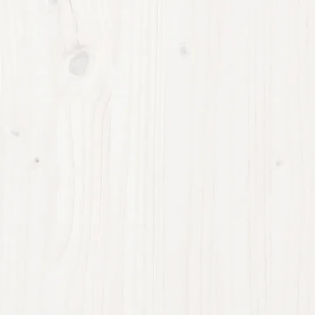 vidaXL Cadre de lit Blanc Bois de pin massif 100x200 cm