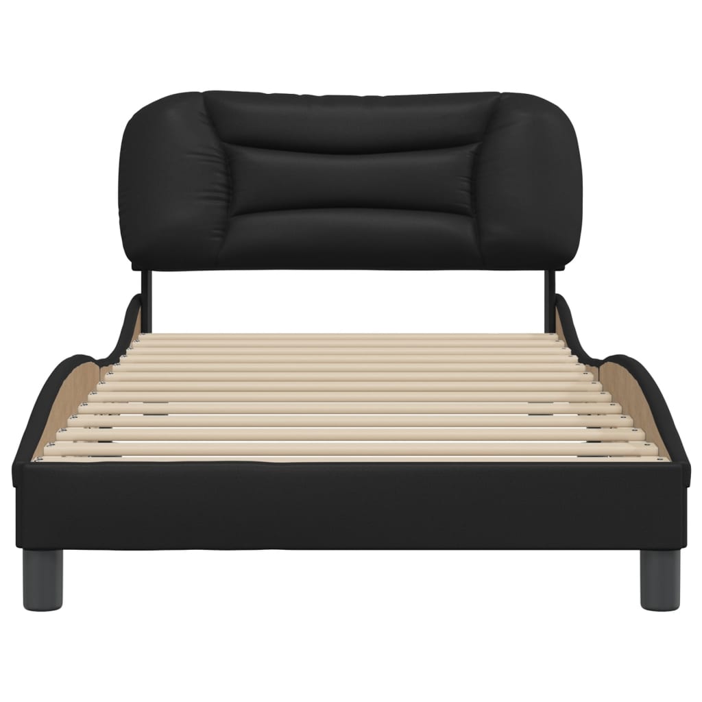 vidaXL Cadre de lit sans matelas noir 100x200 cm similicuir