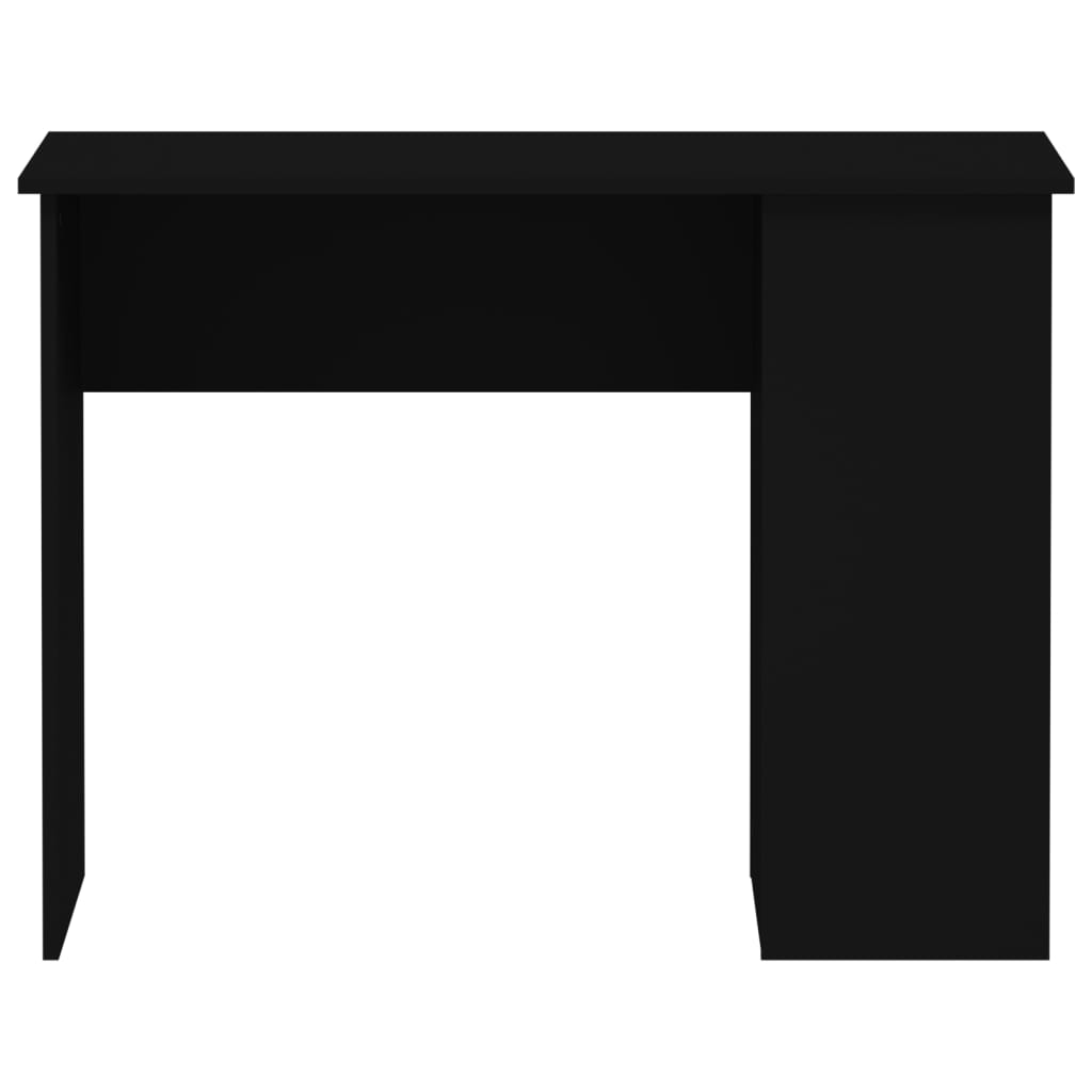 vidaXL Bureau Noir 100x55x75 cm Bois d'ingénierie