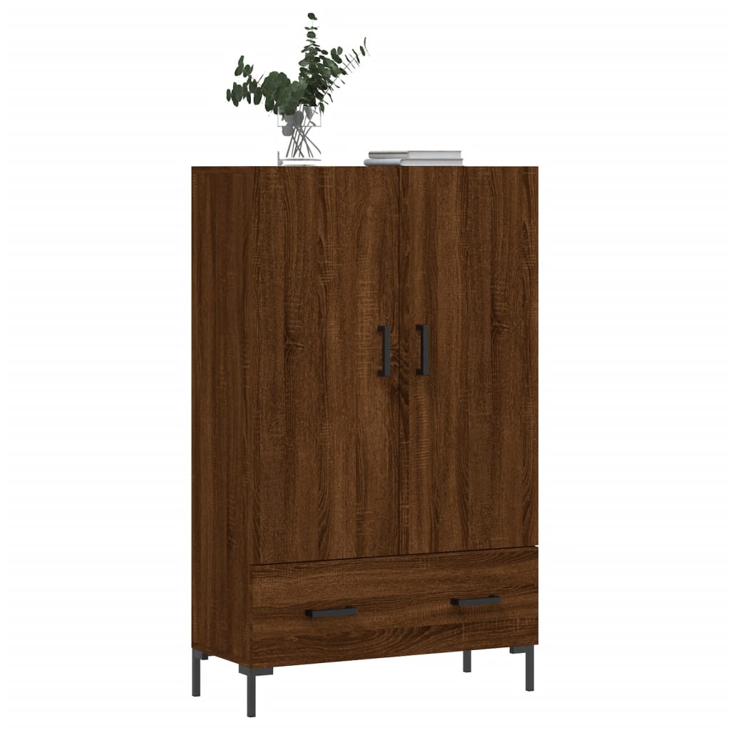 vidaXL Buffet haut chêne marron 69,5x31x115 cm bois d'ingénierie