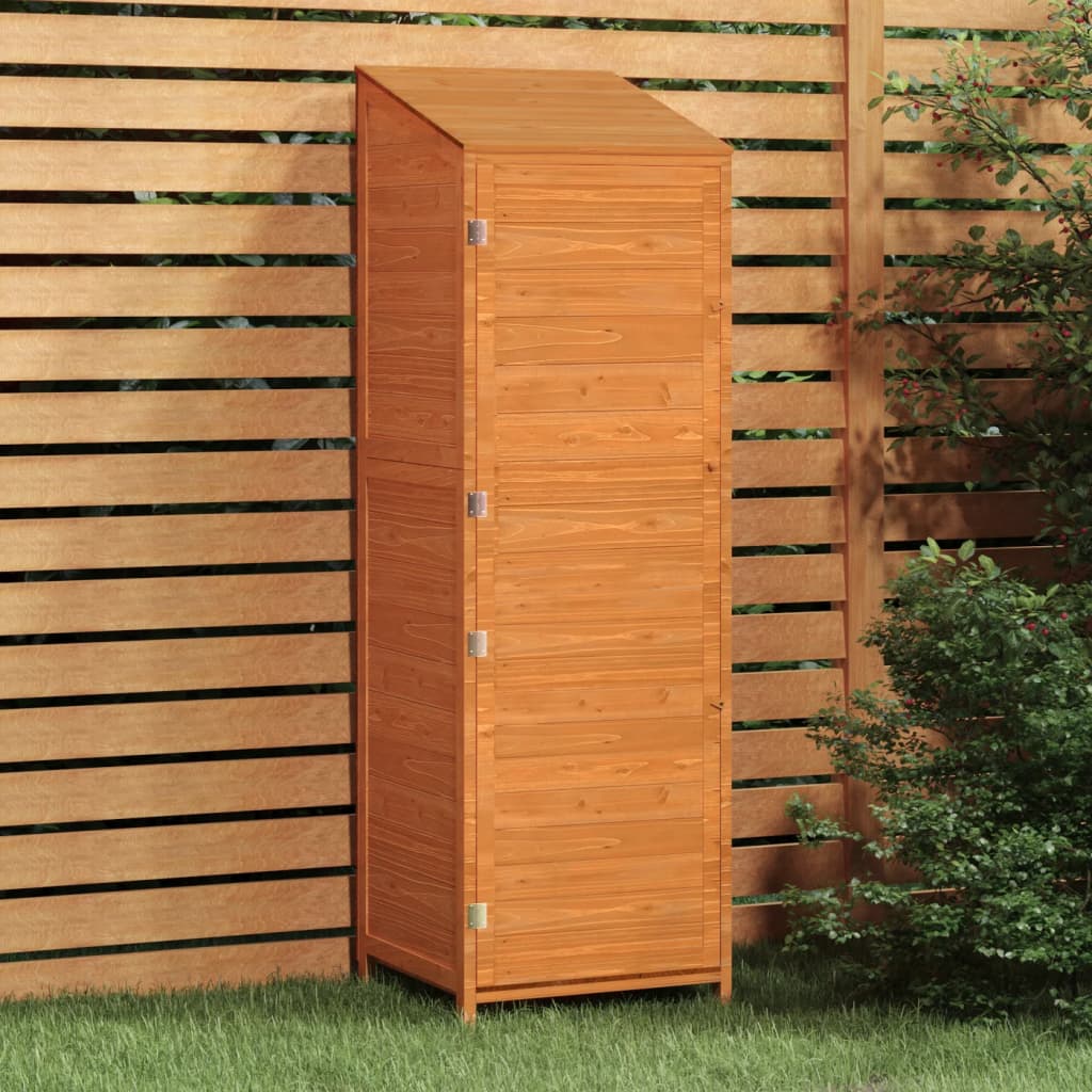 vidaXL Remise de jardin Marron 55x52x174,5 cm Bois de sapin solide