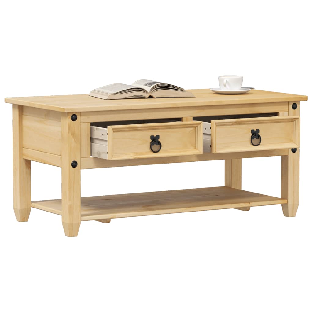 vidaXL Table basse avec tiroirs Corona 100x48x45 cm bois de pin massif