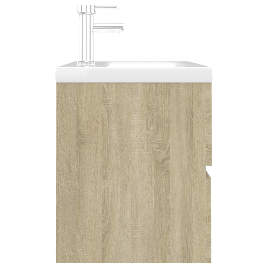 vidaXL Armoire d'évier lavabo intégré chêne sonoma bois d'ingénierie