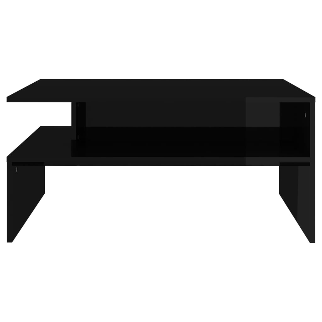 vidaXL Table basse Noir brillant 90x60x42,5 cm Aggloméré